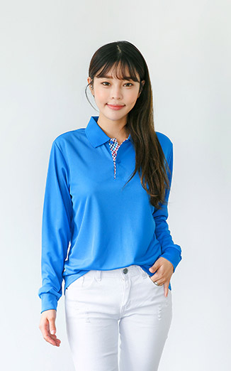 에어로쿨 체크베이직 긴팔