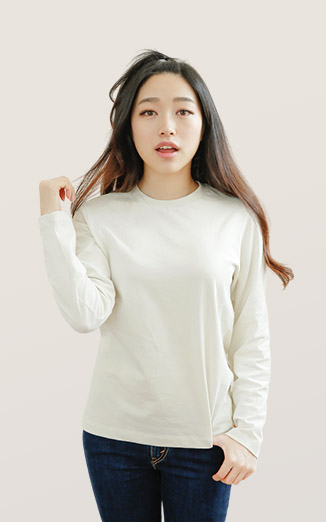 드라이쿨 배색 라운드 긴팔